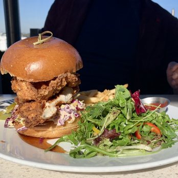 Lighthouse - Crispy Fried Chicken Sandwich $16.99 very tasty - Breakfast & Brunch Near Me - Newport Beach, California