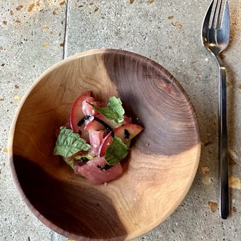 Palma - Crudo: tuna, plum, shiso, tahini - Seafood Near Me - Miami, Florida