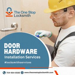 The One Stop Locksmith - Unlock style and security with our door hardware installation services!  Enhance your home's appeal while ensuring safety.
