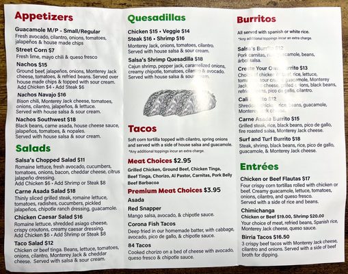 Menu photo 2 Salsa's 6 Mexican Grill Newington, CT Menu photo 2 Salsa's 6 Mexican Grill Newington, CT