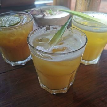 BOTÁNICA Garden Café - Juices of the day (pineaple, ginger and passion fruit) - Breakfast & Brunch Near Me - Tulum, ROO