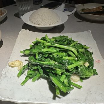 Uluh - Sauteed Pea Shoot w. Garlic - Tea Rooms Near Me - New York, New York