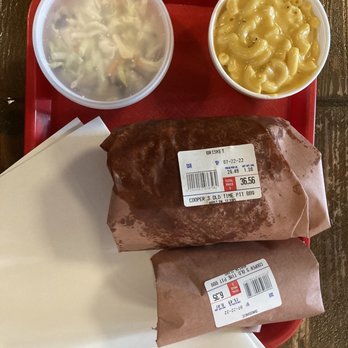Cooper's Old Time Pit Bar-B-Que - Mac-N-Cheese Coleslaw Brisket Sausage - Barbeque Near Me - Austin, Texas Cooper's Old Time Pit Bar-B-Que - Mac-N-Cheese Coleslaw Brisket Sausage - Barbeque Near Me - Austin, Texas