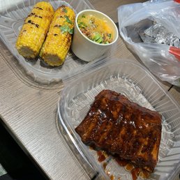 Half rack, street corn, loaded mash