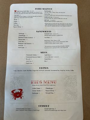 Menu photo 1 L P Steamers Baltimore, MD