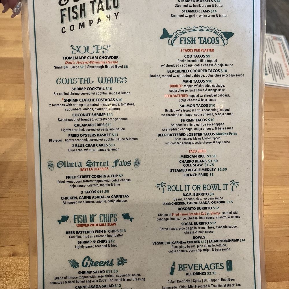 SoCal Fish Taco Company - Menu - Seafood Near Me - Gilbert, Arizona SoCal Fish Taco Company - Menu - Seafood Near Me - Gilbert, Arizona