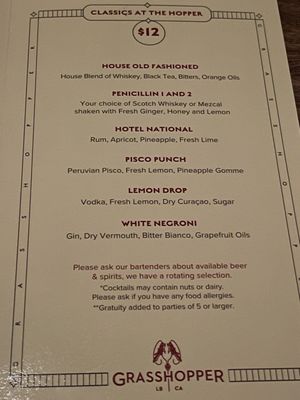 Menu photo 7 The Grasshopper Long Beach, CA Menu photo 7 The Grasshopper Long Beach, CA