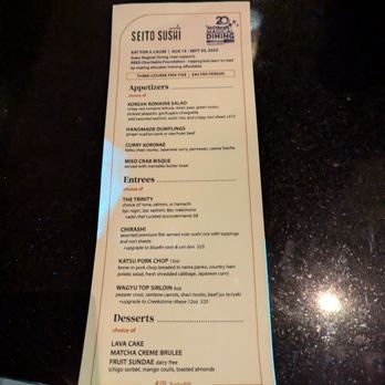 Seito Sushi Baldwin Park - Magical dining menu - Sushi Bars Near Me - Orlando, Florida Seito Sushi Baldwin Park - Magical dining menu - Sushi Bars Near Me - Orlando, Florida