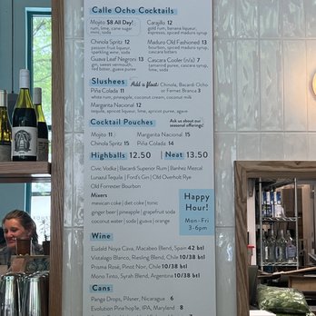 Colada Shop - Drink menu - Cocktail Bars Near Me - Fairfax, Virginia