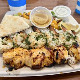 Chicken Kabob with grilled shrimp Chicken Kabob with grilled shrimp
