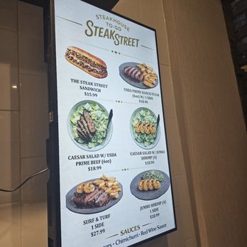 Steak Street - Menu (most of it) - Steakhouses Near Me - New York, New York