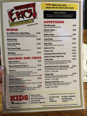 Menu photo 6 Downstairs At Eric’s Breckenridge, CO Menu photo 6 Downstairs At Eric’s Breckenridge, CO
