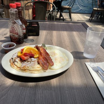 High Tide Cafe and Crepery - Banana walnut pancakes combo - Creperies Near Me - Pacifica, California High Tide Cafe and Crepery - Banana walnut pancakes combo - Creperies Near Me - Pacifica, California