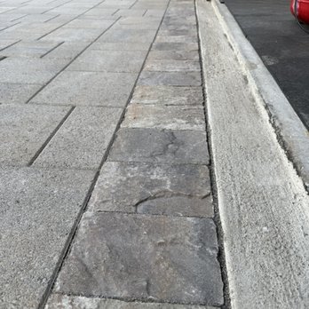 FG Pavers and Turf - driveway comes perfectly to preexisting concrete - Landscaping Near Me