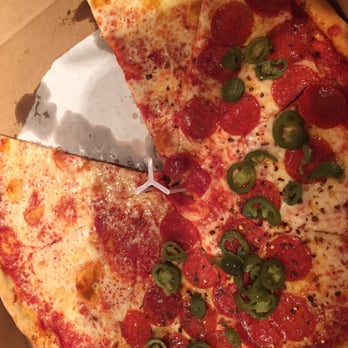 Mr Z's - large pie delivered - 1/2 plain, 1/2 pepperoni - ignor the jalapeños, my husband added those ;) - Cheesesteaks Near Me - Key West, Florida Mr Z's - large pie delivered - 1/2 plain, 1/2 pepperoni - ignor the jalapeños, my husband added those ;) - Cheesesteaks Near Me - Key West, Florida