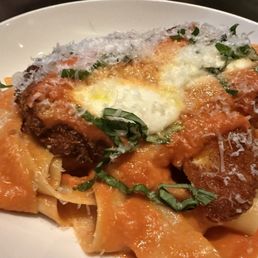 Chicken parm with vodka sauce- delicious Chicken parm with vodka sauce- delicious