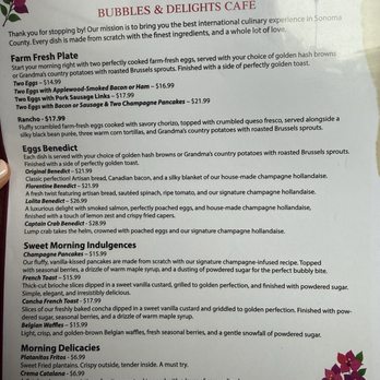 Bubbles & Delights Café - Cafes Near Me - Petaluma, California
