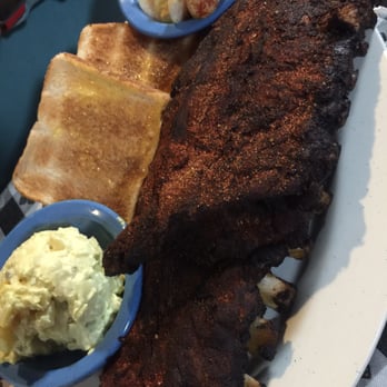 One & Only BBQ - Full slab dry rub with mustard potato salad and deviled eggs - Barbeque Near Me - Memphis, Tennessee One & Only BBQ - Full slab dry rub with mustard potato salad and deviled eggs - Barbeque Near Me - Memphis, Tennessee