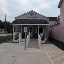Exterior outside entrance of 1821 Coffee Fusion - Front of business - Tomball, Texas Exterior outside entrance of 1821 Coffee Fusion - Front of business - Tomball, Texas