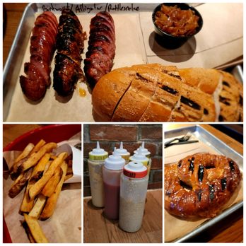 Wursthaus - Sampler, fries, pretzel and variety of mustards. - Pubs Near Me - Santa Ana, California Wursthaus - Sampler, fries, pretzel and variety of mustards. - Pubs Near Me - Santa Ana, California