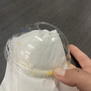 Crafted Donuts - long thin hair inside of smoothie top - Donuts Near Me - Venice, California