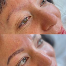 before Jeanne's nanobrow work and AFTER wowee wow