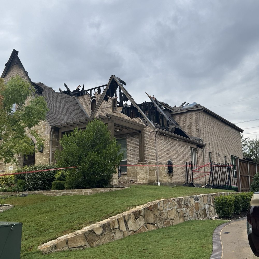 Barefoot Mosquito and Pest Control - Our home after it was destroyed by a fire caused by lightning - Pest Control Near Me - Dallas, Texas