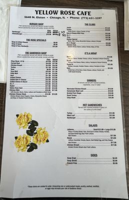 Menu photo 3 Yellow Rose Cafe Chicago, IL