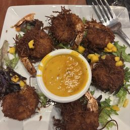 Coconut shrimp I had as an entree and was a perfect size.