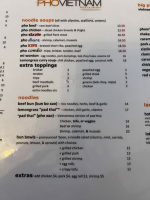 Menu photo 1 Pho Vietnam Restaurant Danbury, CT