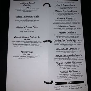 Mother's - Happy hour menu, Mothers Restaurant & Bar, Westchase, Tampa - American Near Me - Tampa, Florida Mother's - Happy hour menu, Mothers Restaurant & Bar, Westchase, Tampa - American Near Me - Tampa, Florida