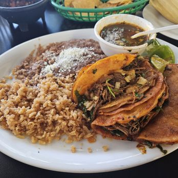 Don Jose Authentic Mexican Restaurant - 3 Quesobirria combo plate w/concommé - Mexican Near Me - Victorville, California Don Jose Authentic Mexican Restaurant - 3 Quesobirria combo plate w/concommé - Mexican Near Me - Victorville, California