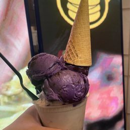 Ube Brownie and Blueberry Goat Cheese Ube Brownie and Blueberry Goat Cheese