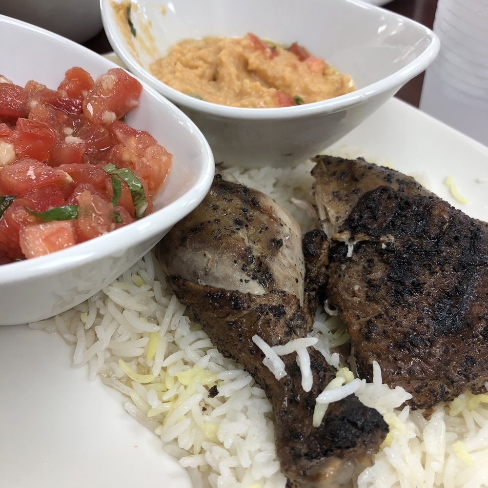 Char Char - Quarter dark chicken, bruschetta, hummus - Mediterranean Near Me - Tulsa, Oklahoma Char Char - Quarter dark chicken, bruschetta, hummus - Mediterranean Near Me - Tulsa, Oklahoma
