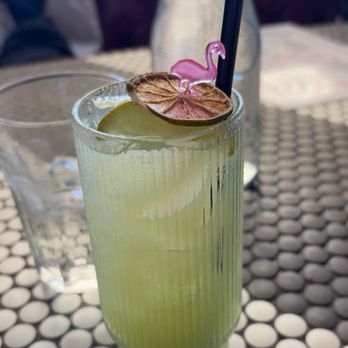 Flamingo Deck - Lychee non alcoholic drink - New American Near Me - San Diego, California