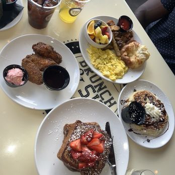 Brunch & Sip - "Chicken and French toast add strawberries" All American breakfast with side of chocolate chip pancakes - Coffee & Tea Near Me - Phoenix, Arizona Brunch & Sip - "Chicken and French toast add strawberries" All American breakfast with side of chocolate chip pancakes - Coffee & Tea Near Me - Phoenix, Arizona