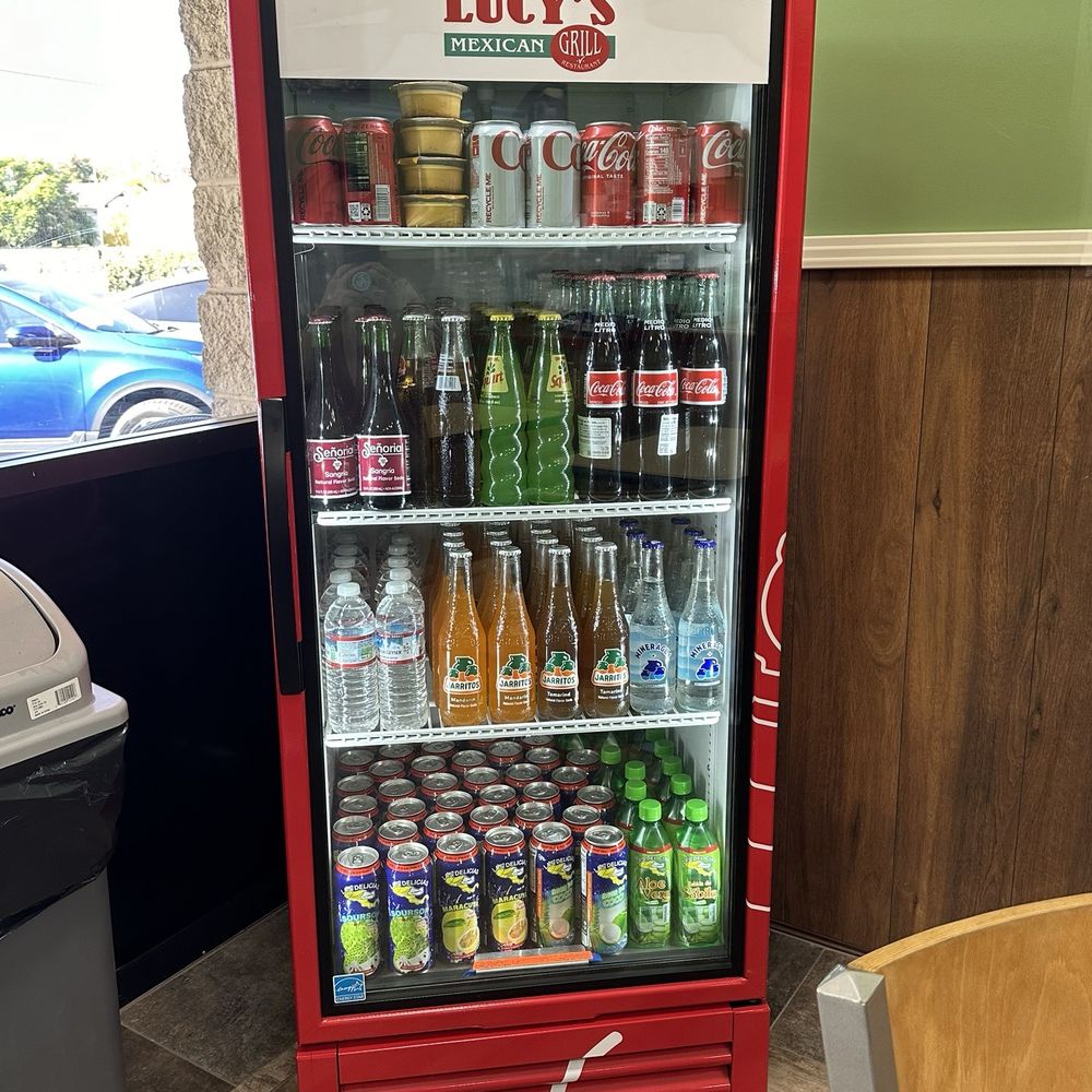 Lucy's Mexican Grill - Soda fridge - Mexican Near Me - San Jose, California Lucy's Mexican Grill - Soda fridge - Mexican Near Me - San Jose, California
