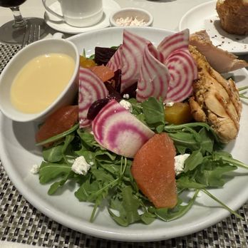 NM Cafe - Beet salad with chicken. - New American Near Me - Palo Alto, California NM Cafe - Beet salad with chicken. - New American Near Me - Palo Alto, California