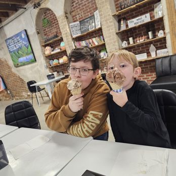 The Spot Creamery - two boys eating ice cream - Ice Cream & Frozen Yogurt Near Me - Ringgold, Georgia The Spot Creamery - two boys eating ice cream - Ice Cream & Frozen Yogurt Near Me - Ringgold, Georgia