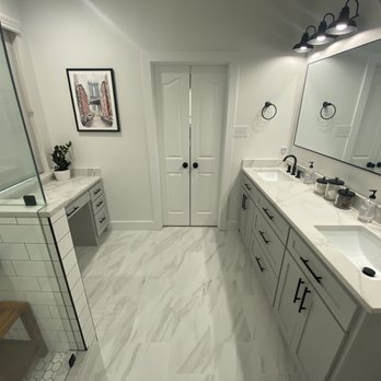 47 Roofing and Construction - a bathroom with double sinks - Roofing Near Me - Roanoke, Texas 47 Roofing and Construction - a bathroom with double sinks - Roofing Near Me - Roanoke, Texas