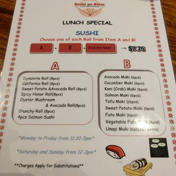 Sushi On Bloor - Great lunch special - Sushi Bars Near Me - Toronto, Ontario Sushi On Bloor - Great lunch special - Sushi Bars Near Me - Toronto, Ontario