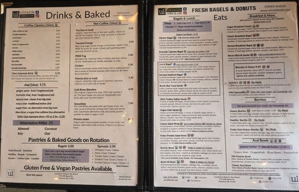 Menu photo 1 Ultralife Cafe Newport, OR Menu photo 1 Ultralife Cafe Newport, OR