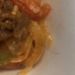Taqueria El Grande - Clearly a nasty hair. Proof they wanted me to send them.