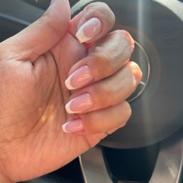 Pink & white French tip gel