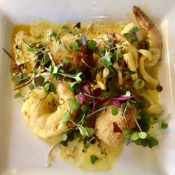 Artisan 179 - Shrimp and mushrooms with a saffron sauce - Bars Near Me - Pewaukee, Wisconsin Artisan 179 - Shrimp and mushrooms with a saffron sauce - Bars Near Me - Pewaukee, Wisconsin
