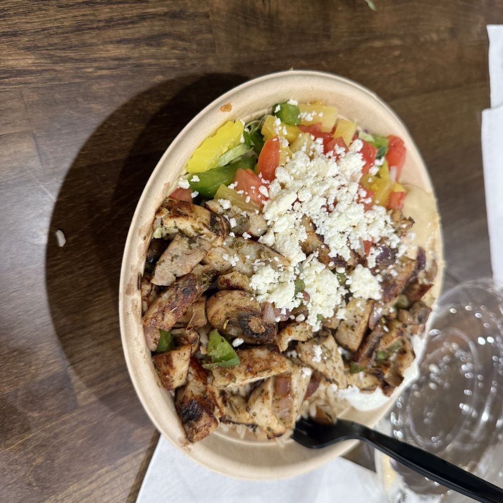 Rolled Pita Bar - Chicken souvlaki rice bowl - Fast Food Near Me - Orlando, Florida Rolled Pita Bar - Chicken souvlaki rice bowl - Fast Food Near Me - Orlando, Florida