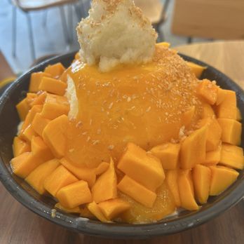 Nostimo Cafe & Tea - Mango Sticky Rice (shaved Mango Sticky Rice) - Coffee & Tea Near Me - Westminster, California