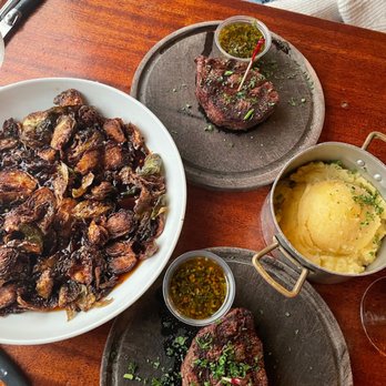 Buenos Aires Café - Este - BIFE DE LOMO, mashed potatoes, Brussel sprouts. - Argentine Near Me - Austin, Texas Buenos Aires Café - Este - BIFE DE LOMO, mashed potatoes, Brussel sprouts. - Argentine Near Me - Austin, Texas