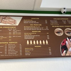 A Place of Perfection - The price board and the 2 ladies that did my Mani/Pedi.