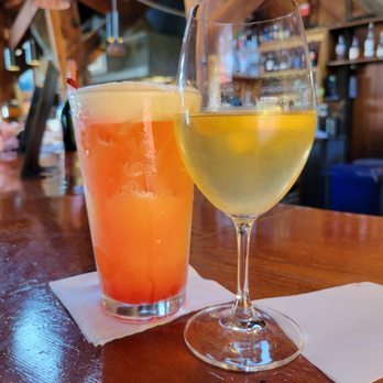 Nepenthe - Mai Tai and elderflowet spritzer - New American Near Me - Big Sur, California Nepenthe - Mai Tai and elderflowet spritzer - New American Near Me - Big Sur, California